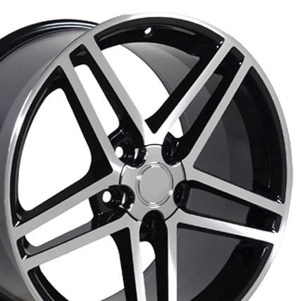 C6 Z06 Style Staggered Wheel Set