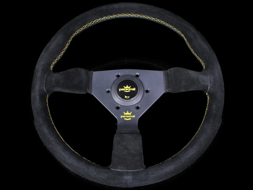 Grinta 350mm Black Suede Steering Wheel