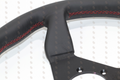 Neo Grinta 350mm Smooth Leather Steering Wheel, Red Stitching