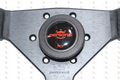Neo Grinta 350mm Smooth Leather Steering Wheel, Red Stitching
