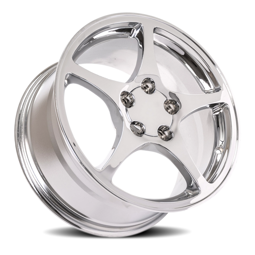 CV05 18x9.5 +65mm 5x120.65mm Polished Chrome Replica Wheel