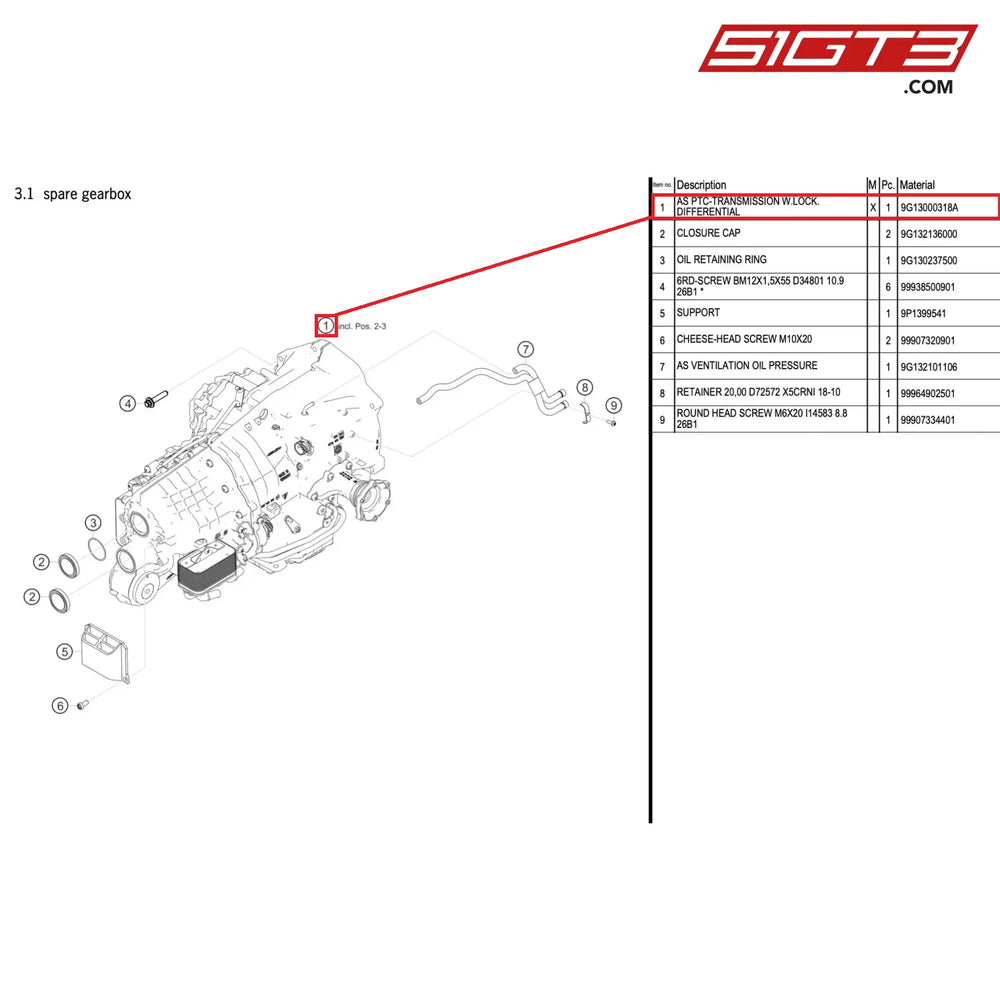 Transmission with Locking Differential