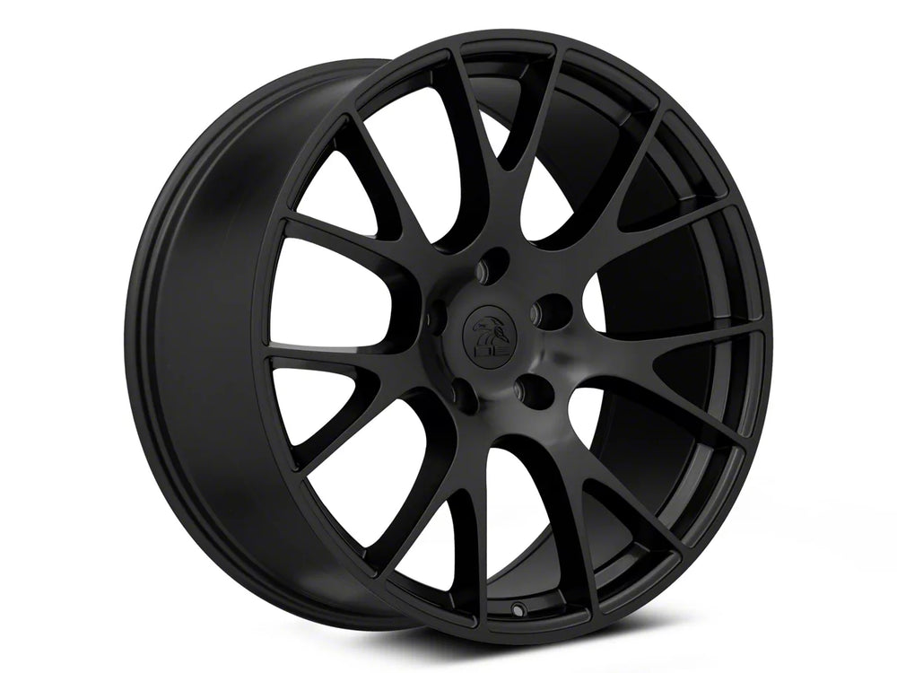 22x10 Hellcat Style Alloy Wheel, Matte Satin Black