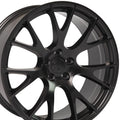 22x10 Hellcat Style Alloy Wheel, Matte Satin Black