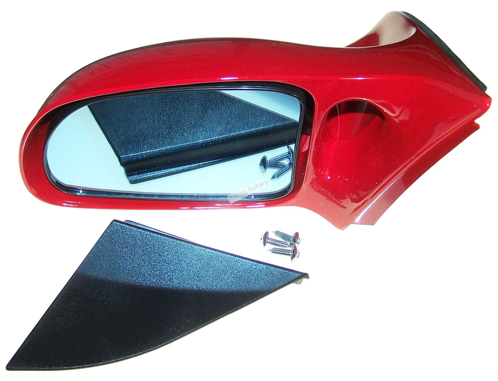Driver Side Mirror Assembly, Blaze Red