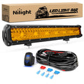 20-Inch Triple-Row Amber LED Light Bar