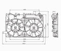 RADIATOR FAN/MOTOR ASSEMBLY MOTOR/BLADE/SHROUD DUAL FAN ASSY TOYOTA PRIUS 20042009