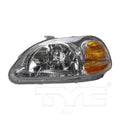 LH HEADLAMP ASSY COMPOSITE EXC. SI; INCL SIDE MARKER LAMP; W/O BULBS OR SOCKETS CIVIC 19961998