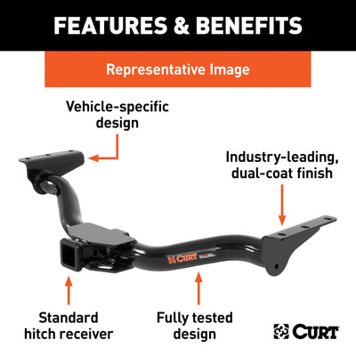 CLASS 3 TRAILER HITCH, 2" RECEIVER,