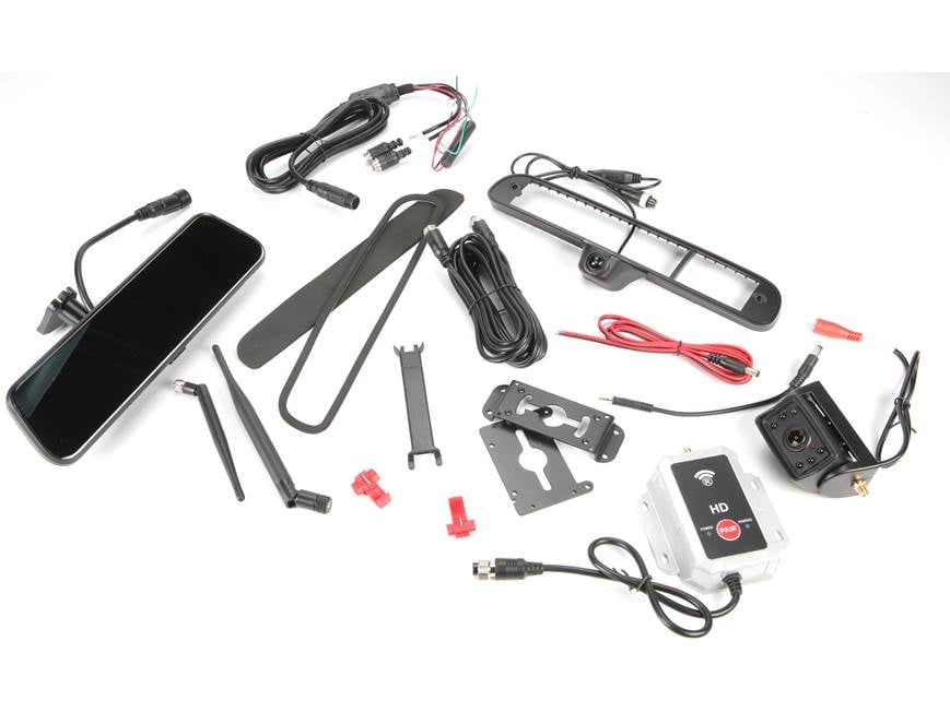 9916 FORD SUPER DUTY TRANSPARENT TRAILER WIRELESS REAR CAMERA MIRROR W/3RD BR