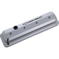 CHEVROLET & BOWTIE EMBLEM DIECAST SLANTEDGE VALVE COVERS CENTER BOLT S/B V8 8