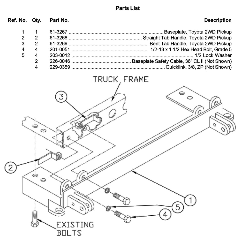 BASE PLATE TOYOTA 89 2W
