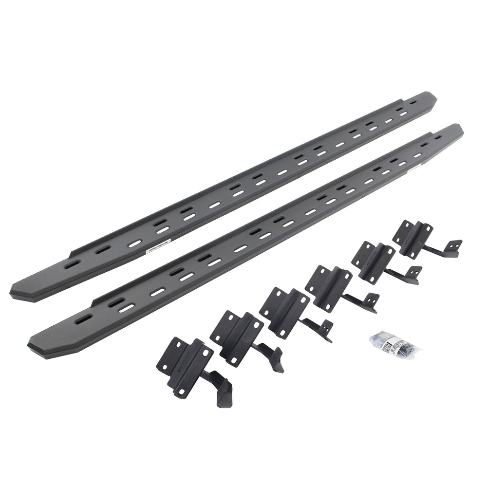 0414 F150 RB30 SLIM LINE RUNNING BOARDS KIT TEXTURED BLACK
