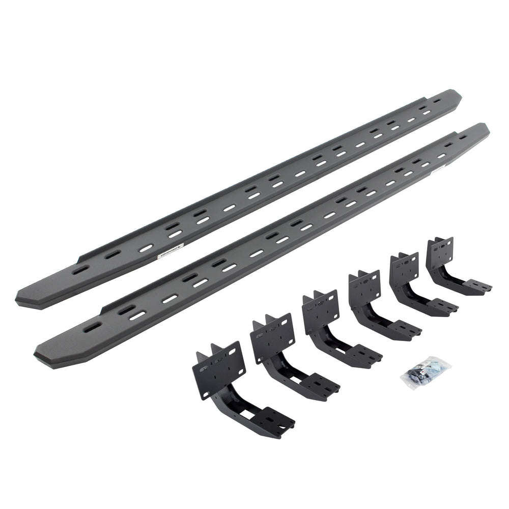 19C RAM 1500 RB30 SLIM LINE RUNNING BOARDS KIT TEXTURED BLACK