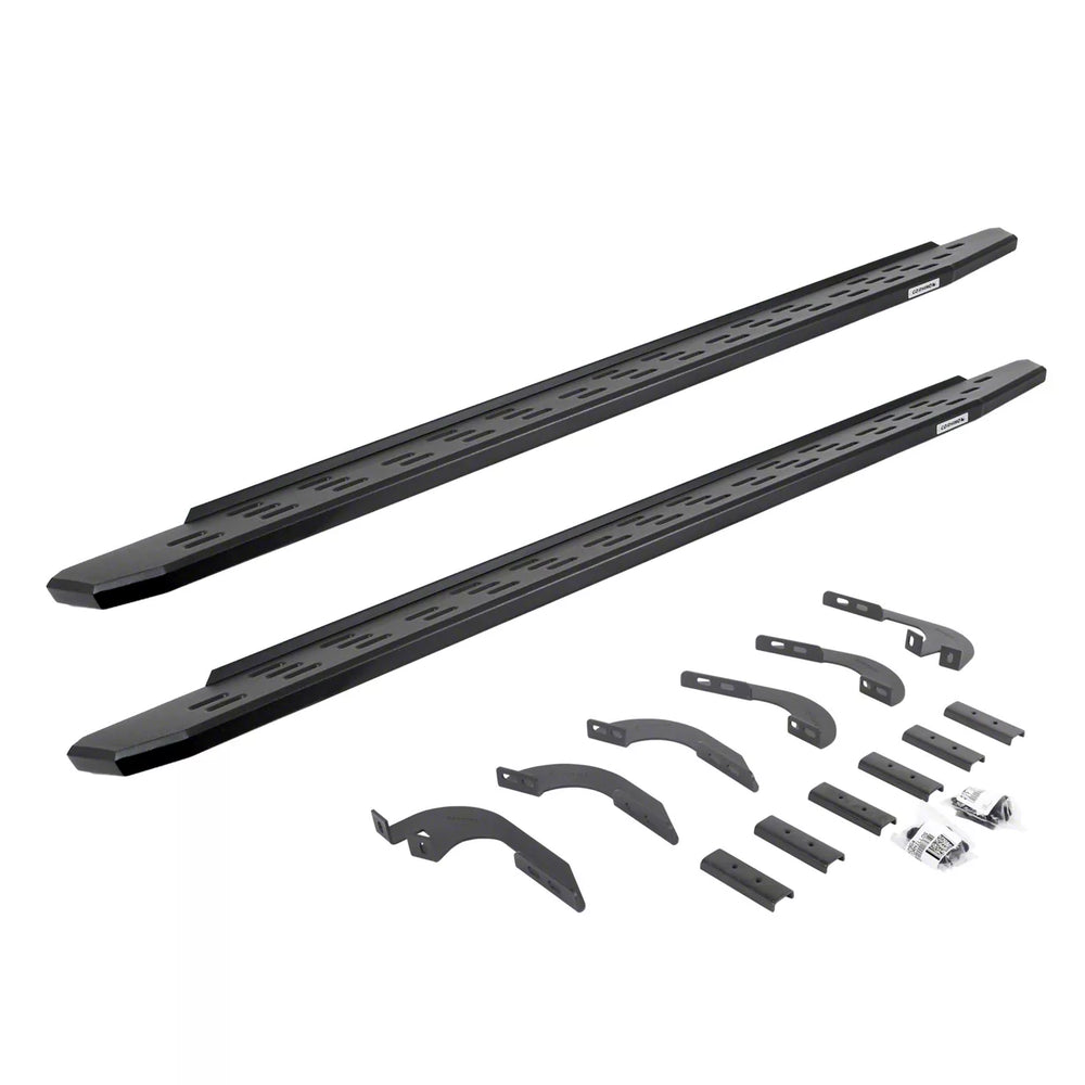 05C TACOMA RB30 RUNNING BOARDS W/BRACKETS TEXTURED BLACK