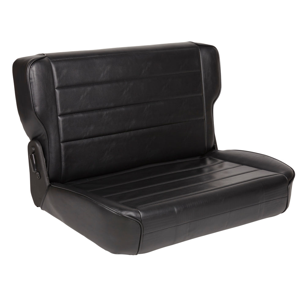 8695 CJ & WRANGLER (YJ) SEAT REAR FOLD & TUMBLE VINYL BLACK