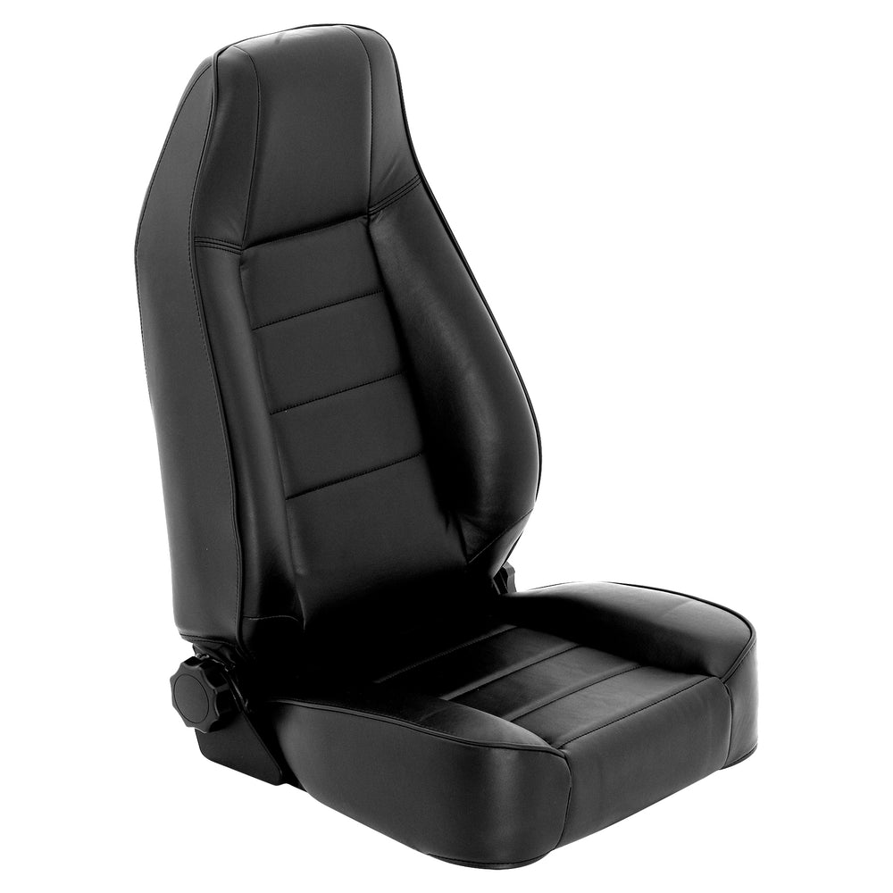 7618 CJ & WRANGLER CJ/YJ/TJ/LJ SEAT FRONT FACTORY STYLE REPLACEMENT W/ RECLINER VINYL BLACK