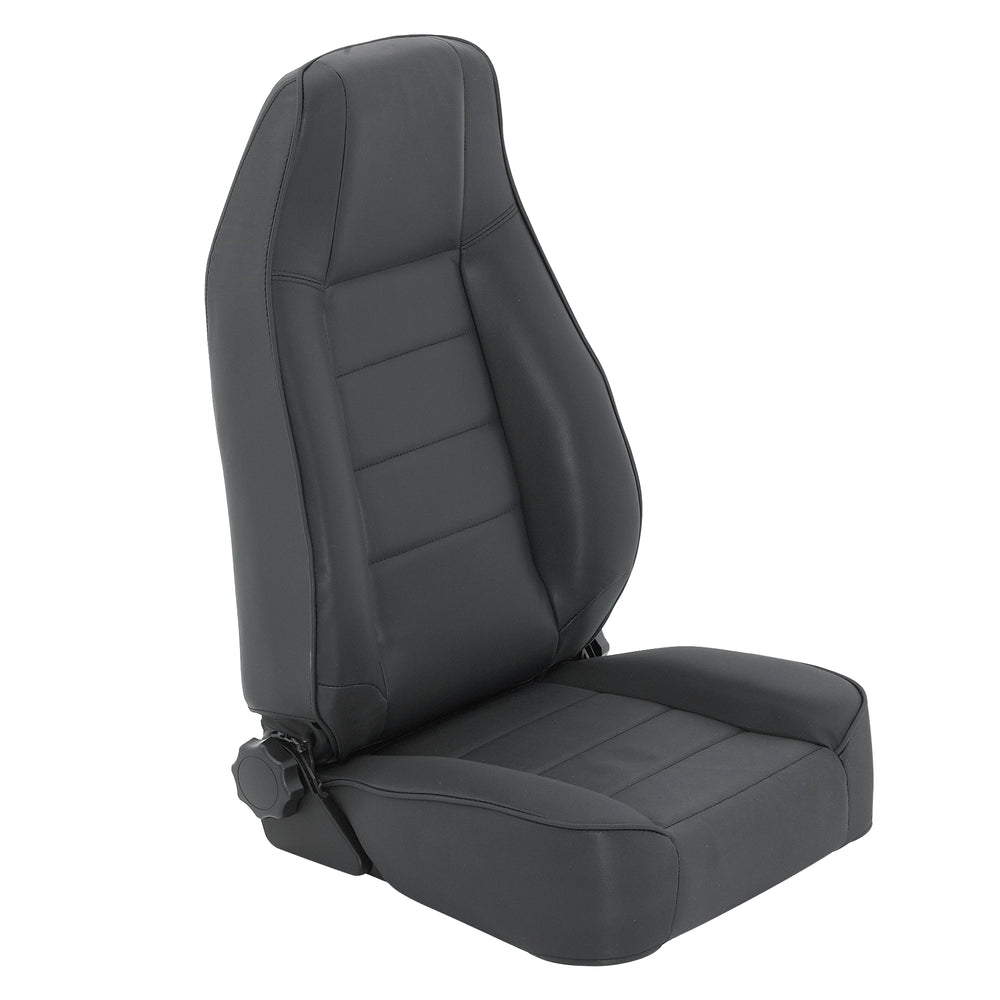 7618 CJ & WRANGLER CJ/YJ/TJ/LJ SEAT FRONT FACTORY STYLE REPLACEMENT W/ RECLINER DENIM BLACK