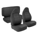 9702 TJ NEOPRENE SEAT COVER SET FRONT/REAR BLACK
