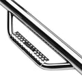 0915 RAM 1500 5.7/6.4 FT BED WHEEL TO WHEEL NERF STEPS W/CLEATED STEPS; 4 STEP; STAINLESS STEEL