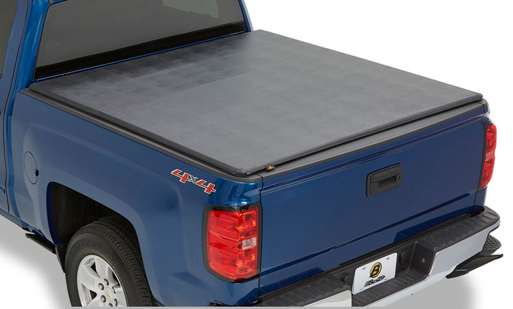 ~(29 lbs. 73X29X4)~ EZ-Fold Soft Tonneau Cover Black Toyota 07-17 Tundra Without Deck Rails; 5.5 ft bed
