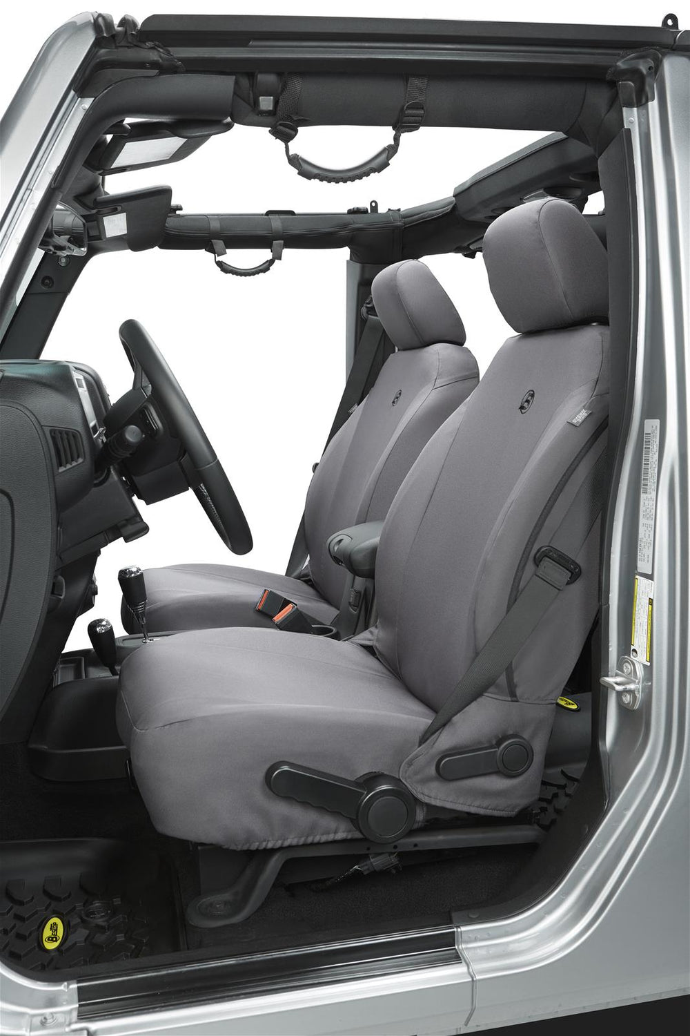 ~(5 lbs. 16X12X5)~ Seat Covers; Front Charcoal Jeep 13-17 Wrangler 2dr AND 4dr; Fit factory front seats