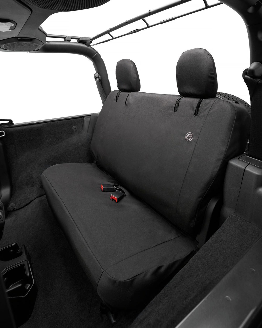 ~(5 lbs. 16X12X5)~ Seat Covers - 18-19 Wrangler JL 2-Door; Rear (Black Diamond)
