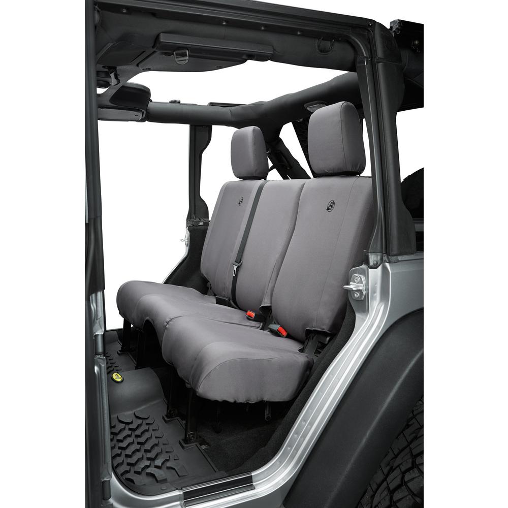 ~(5 lbs. 16X12X5)~ Seat Covers - 18-19 Wrangler JL 4-Door; Rear (Charcoal)