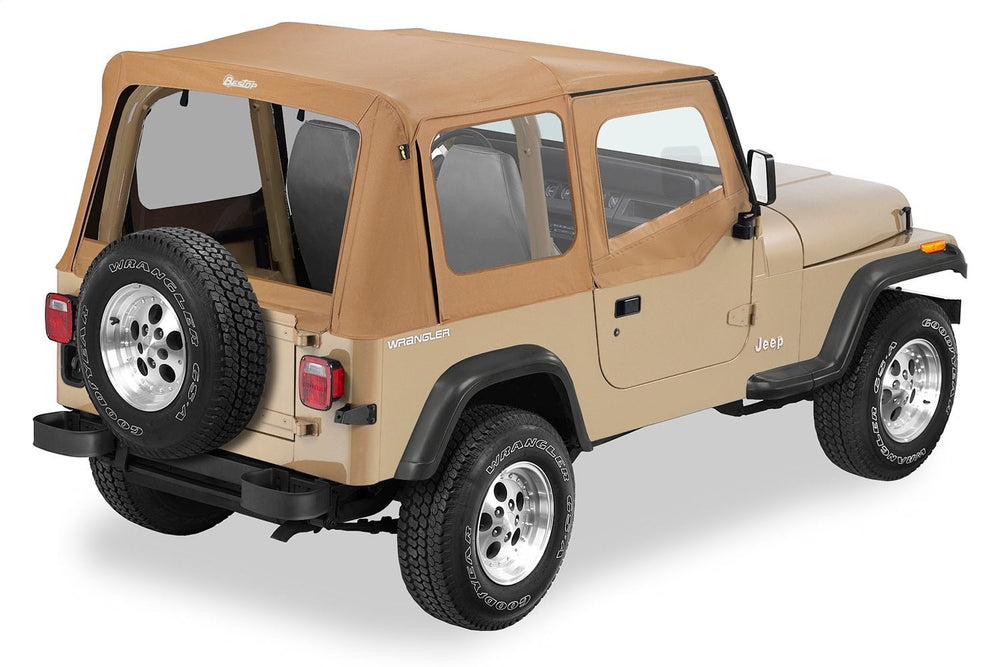 ~(21 lbs. 32X9X9)~ Replace-a-Top Fabric-only Soft Top Spice Jeep 88-95 Wrangler; Includes door skins; Clear side and rear windows