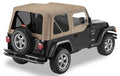 ~(20 lbs. 32X9X9)~ Replace-a-Top Fabric-only Soft Top Dark Tan Jeep 97-02 Wrangler; Includes door skins; Tinted side and rear windows