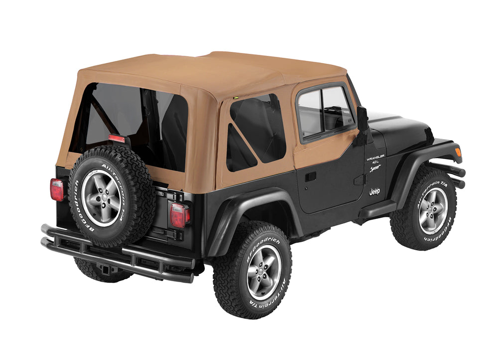 ~(20 lbs. 32X9X9)~ Replace-a-Top Fabric-only Soft Top Spice Jeep 97-02 Wrangler; Includes door skins; Tinted side and rear windows