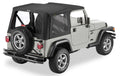 ~(20 lbs. 32X9X9)~ Replace-a-Top Fabric-only Soft Top Black Diamond Jeep 03-06 Wrangler; Except Unlimited; No door skins included; Clear side and rear windows