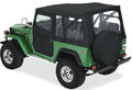 ~(60 lbs. 55X26X6)~ Supertop Classic Replacement Soft Top Tan Jeep 53-75 M38A1/CJ5; Includes 2-piece Fabric Doors; Clear side and rear windows
