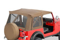 ~(39 lbs. 46X36X5)~ Supertop Classic Replacement Soft Top Spice Jeep 76-95 CJ7 AND Wrangler; No doors included; Clear side and rear windows