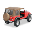 ~(39 lbs. 46X36X5)~ Supertop Classic Replacement Soft Top Spice Jeep 76-95 CJ7 AND Wrangler; No doors included; Clear side and rear windows