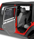 ~(25 lbs. 40X29X4)~ HighRock 4x4 Element Doors Upper Fabric Half-doors Black Diamond Jeep 97-06 Wrangler; Fits Element Doors 51791 or 51809