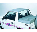 ~(3 lbs. 12X11X4)~ Bikini Top Strapless Black Denim Geo/Suzuki 88-94 Tracker/Sidekick; Targa (standard length); Must have factory soft top windshield header