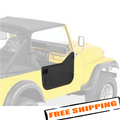 ~(16.6 lbs. 38X28X3)~ Lower Fabric Half-doors Black Crush Jeep 76-86 CJ7/CJ8