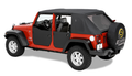 ~(17 lbs. 38X28X3)~ Lower Fabric Half-doors Black Denim Jeep 97-06 Wrangler;