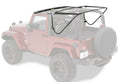 Replacement Bows AND Frames; OE style Black Jeep 07-17 Wrangler 2-Door; For 2010-2015 Supertop NX or factory FT cable FT top