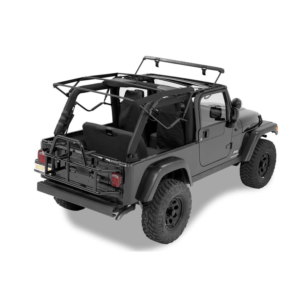 ~(48 lbs. 57X27X6)~ Replacement Bows AND Frames OE style Black Jeep 04-06 Wrangler Unlimited