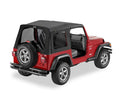 ~(15 lbs. 32X9X9)~ Supertop Classic Replacement Skins Tinted Windows Black Diamond Jeep 97-06 Wrangler; Req. Supertop hardware; no doors included.; Tinted side and rear windows