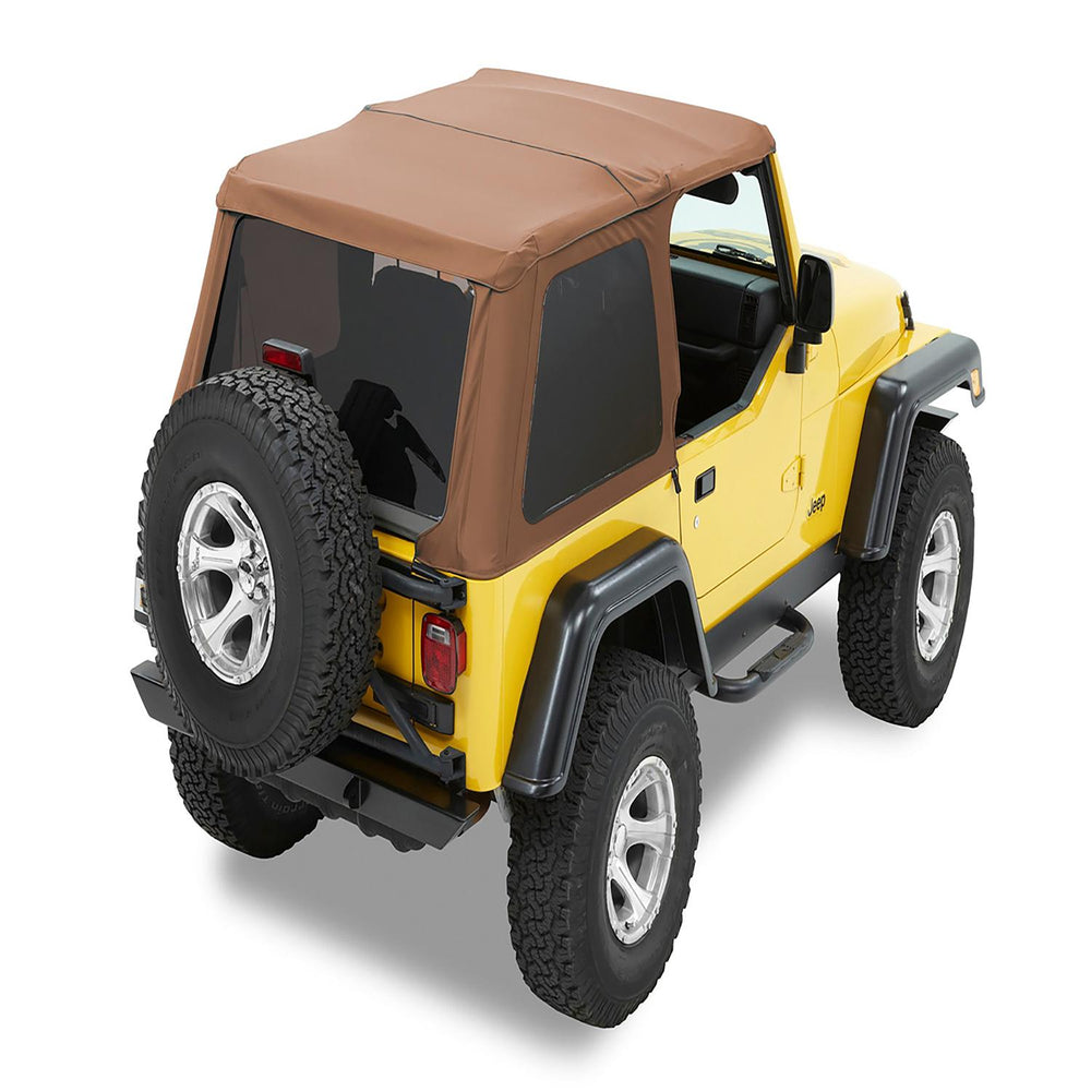 ~(42 lbs. 57X27X6)~ Trektop NX Complete Replacement Soft Top Spice Jeep 97-06 Wrangler; Except Unlimited; No doors included; Tinted side and rear windows