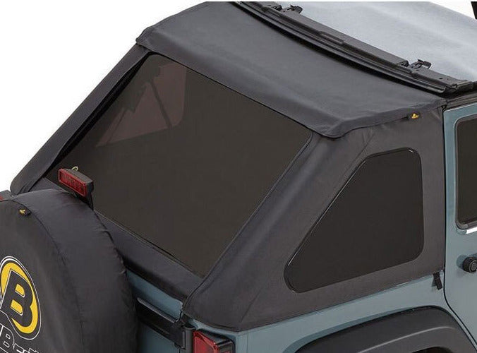 ~(8 lbs. 32X9X9)~ Replacement Window Set; Tinted for Trektop NX Black Twill Twill Jeep 07-17 Wrangler 2-door