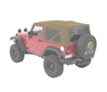 ~(3 lbs. 32X9X9)~ Jeep 2007-2018 Wrangler JK 2-door Replacement Window Set - Pebble Beige Twill Tinted; Fits Supertop NX or Replace-A-Top Premium Twill