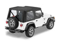 ~(27 lbs. 31X14X12)~ Sailcloth Replace-a-Top Black Sailcloth Jeep 97-02 Wrangler; Includes upper door skins; Clear side and rear windows