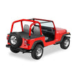 ~(5 lbs. 20X10X10)~ Duster Deck Cover Black Denim Jeep 92-95 Wrangler; With factory soft top bows folded down