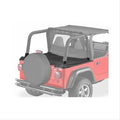 ~(5 lbs. 20X10X10)~ Duster Deck Cover Black Denim Jeep 92-95 Wrangler; With factory soft top bows folded down