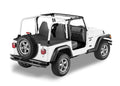 ~(5 lbs. 20X10X10)~ Duster Deck Cover Black Denim Jeep 92-95 Wrangler; With factory soft top bows folded down