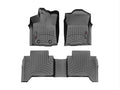 WeatherTech 16+ Toyota Tacoma Double Cab Front and Rear Floorliners - Black